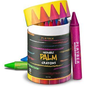 18 Colors Jumbo Crayons for Kids Ages 2-4 - Non Toxic Washable Toddler Crayons